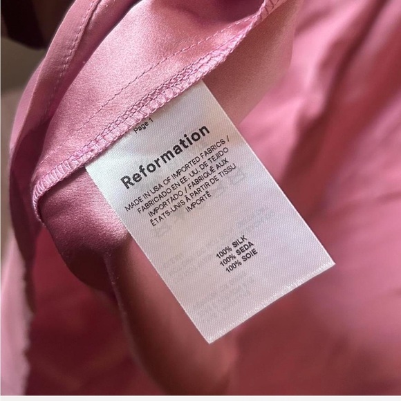 Reformation Alli Silk Midi Sugar Plum Pink Halter Dress NEW - Picture 6 of 8